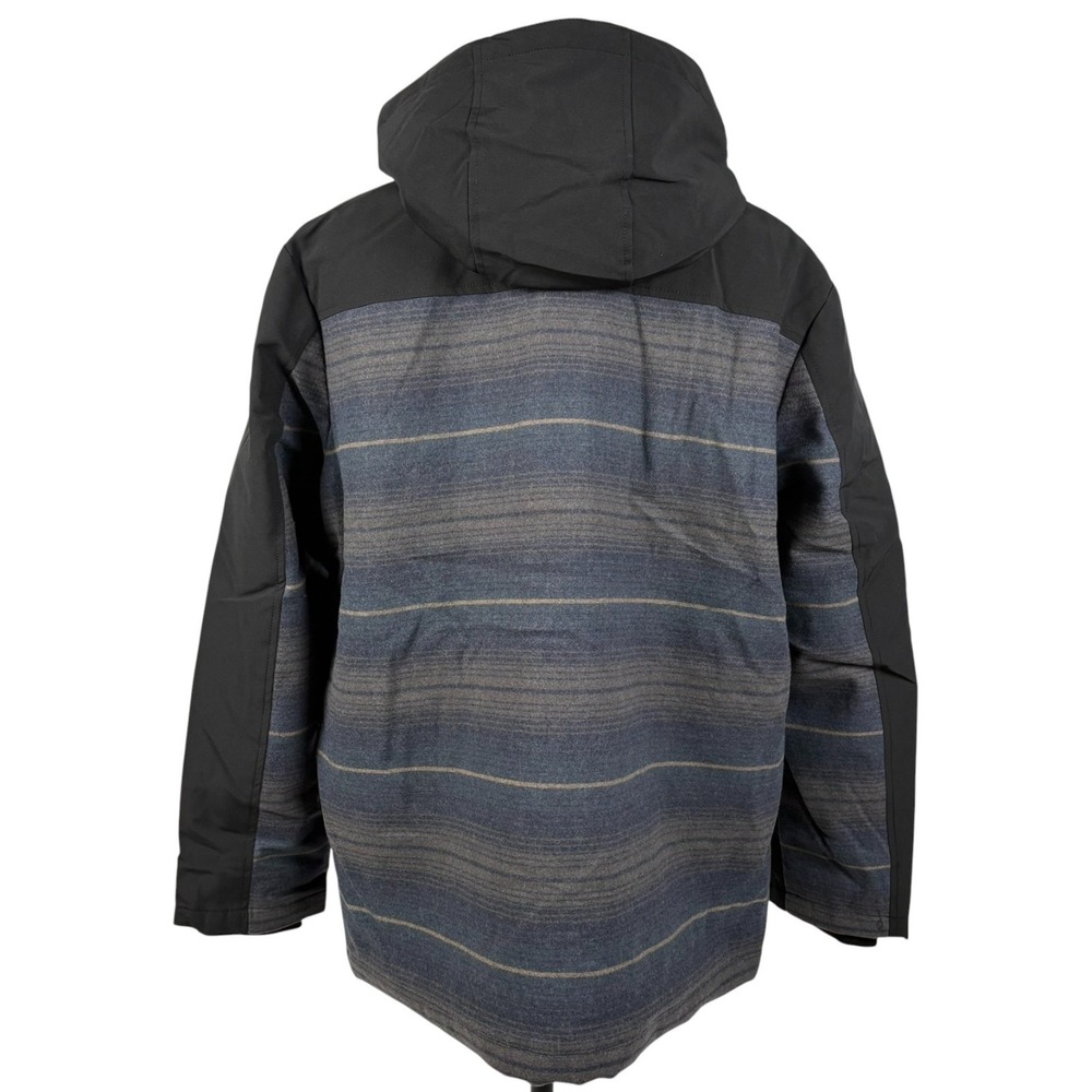 Pendleton Hooded Wool Blend Jacket Mens XL Blue Striped Removeable Hood NWT - Picture 3 of 10